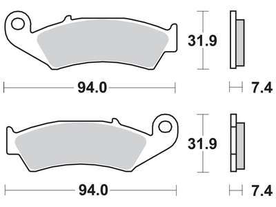 Накладки TRW MCB574