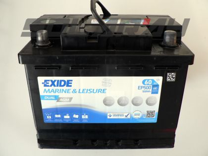 Акумулатор EXIDE MARINE 60 Ah DUAL AGM EP500