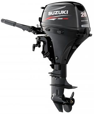 Извънбордов двигател Suzuki DF20A L (Дълъг ботуш, Ръчен стартер, Ръчно управление)