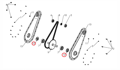 Семеринг за мотофрези FG315K1 / FG315K2 / FG320 Honda 80113-V40-003