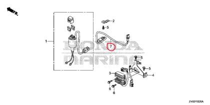 Букса контактна за включване на кабел за зареждане на акумулатор за BF4AH / BF5DH / BF6AH Honda Marine 31650-ZVD-600