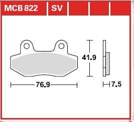 Накладки TRW MCB822SV