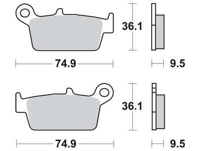 Накладки TRW MCB575SI 