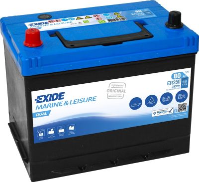 Акумулатор EXIDE MARINE 80 Ah DUAL ER350