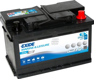 Акумулатор EXIDE MARINE 70 Ah DUAL AGM EP600