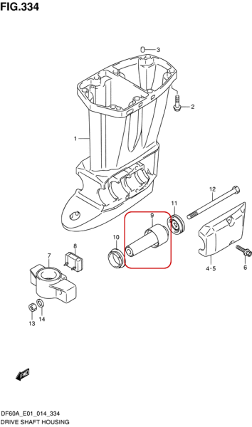 Тампон за DF40 / DF50 / DF60 Suzuki Marine 54160-88L10