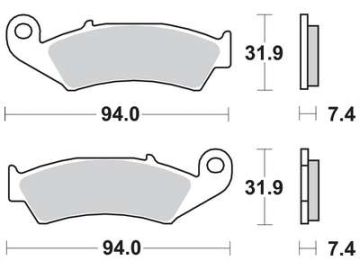Накладки TRW MCB574